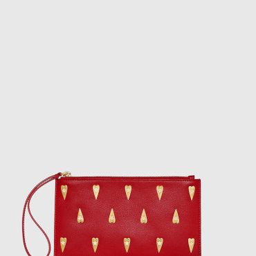Medium Heart Studded Pouch