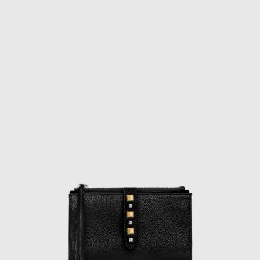 Multi Studded Wallet With Chain Strap