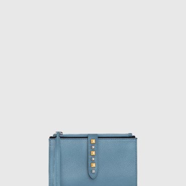 Multi Studded Wallet With Chain Strap