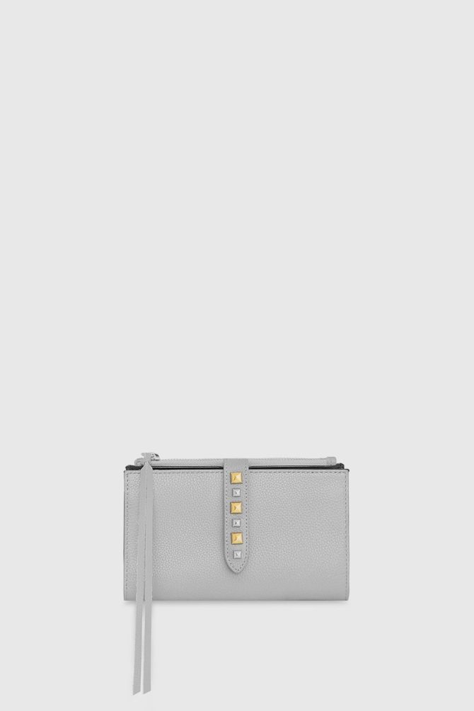Multi Studded Wallet With Chain Strap