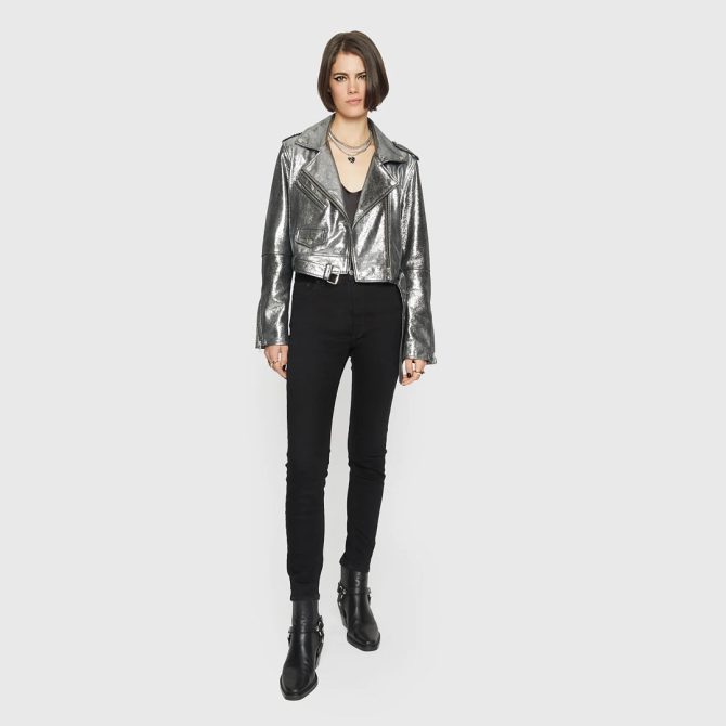 Cropped Jett Moto Jacket - Image 4