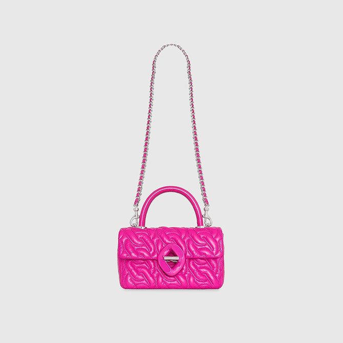 Top Handle Crossbody With Chain Quilt - Image 8