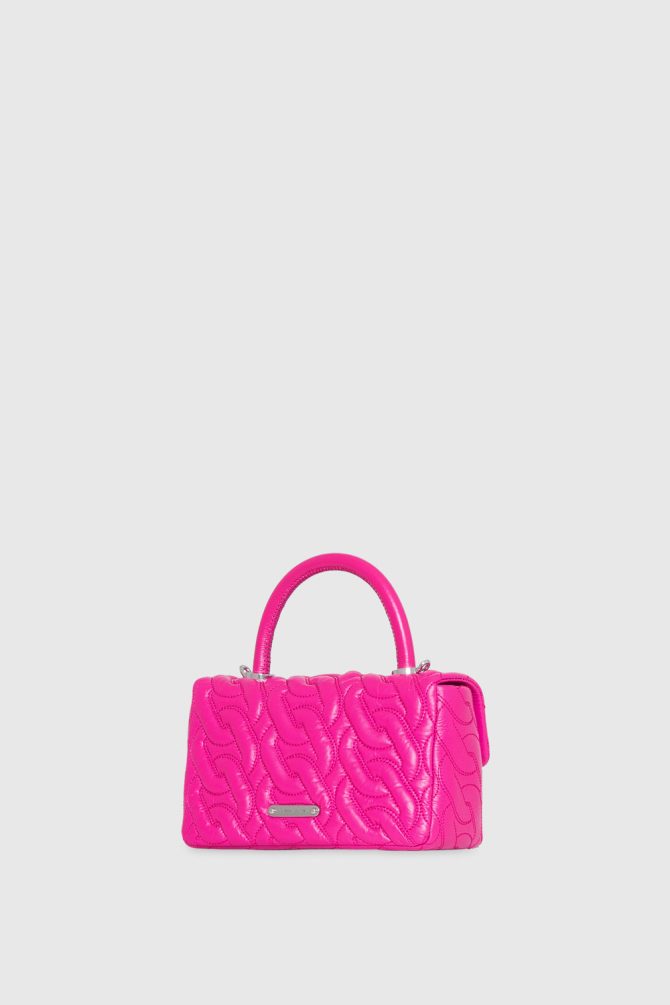 Top Handle Crossbody With Chain Quilt - Image 2