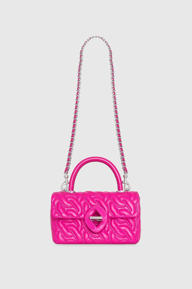 Top Handle Crossbody With Chain Quilt - Image 3