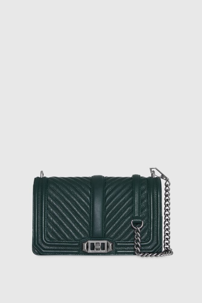 Chevron Quilted Love Crossbody