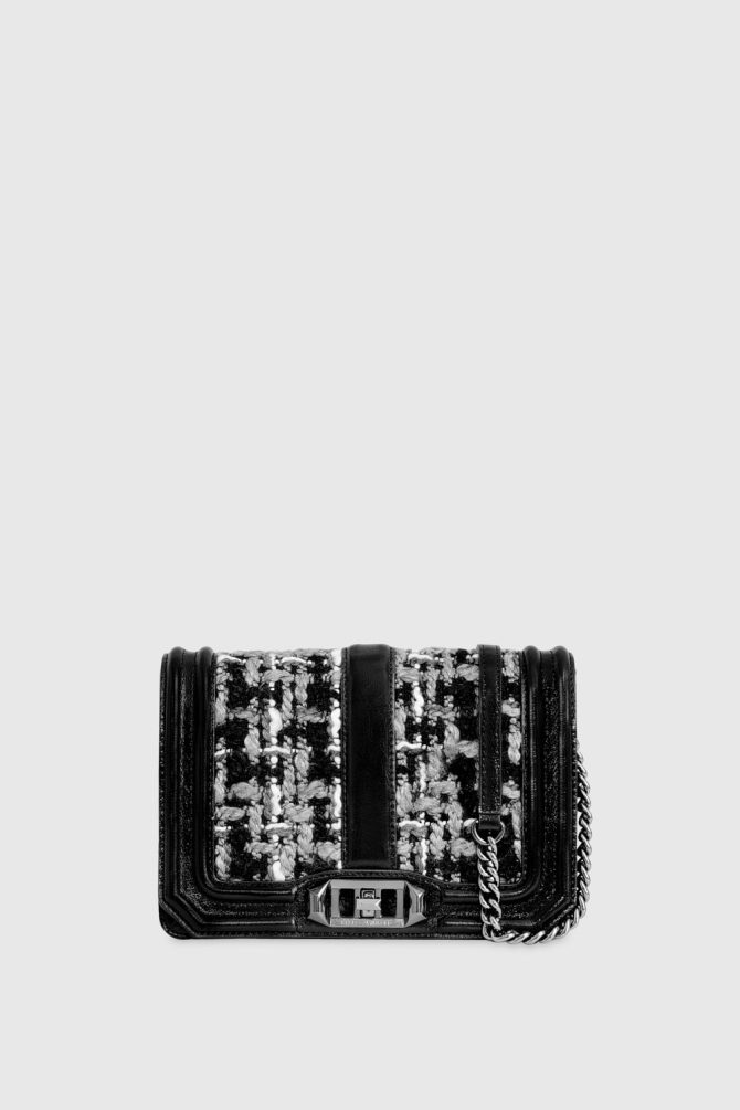Chevron Quilted Small Love Crossbody