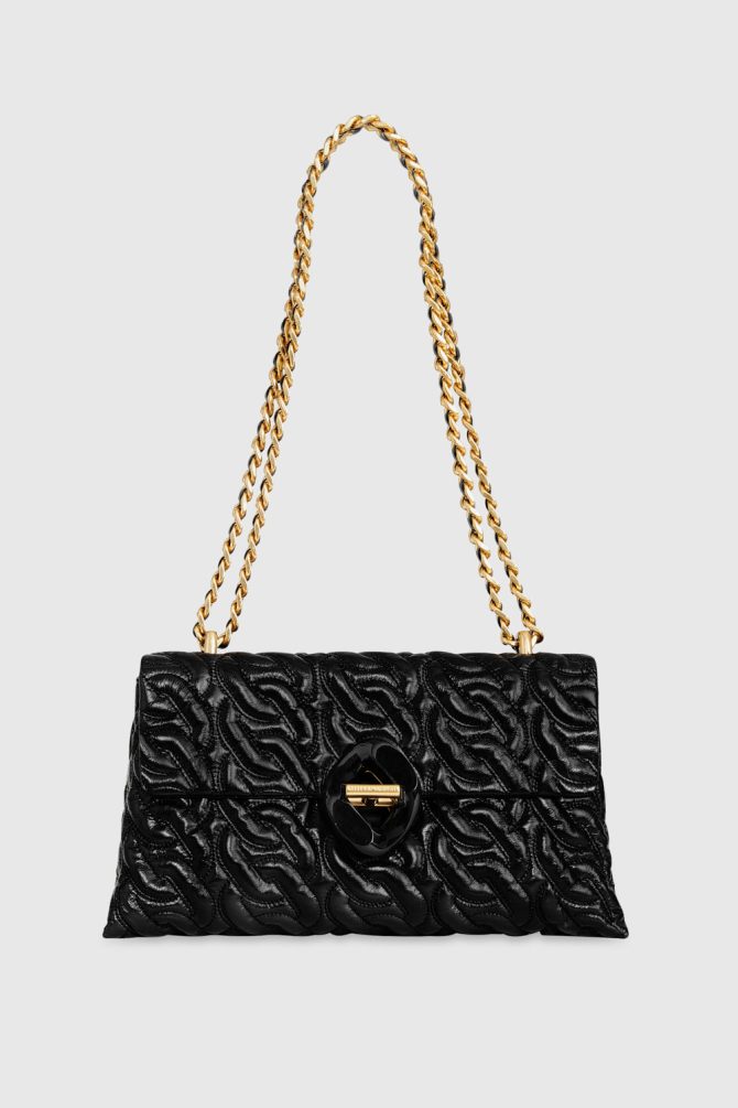 Double Gusset Crossbody With Chain Quilt