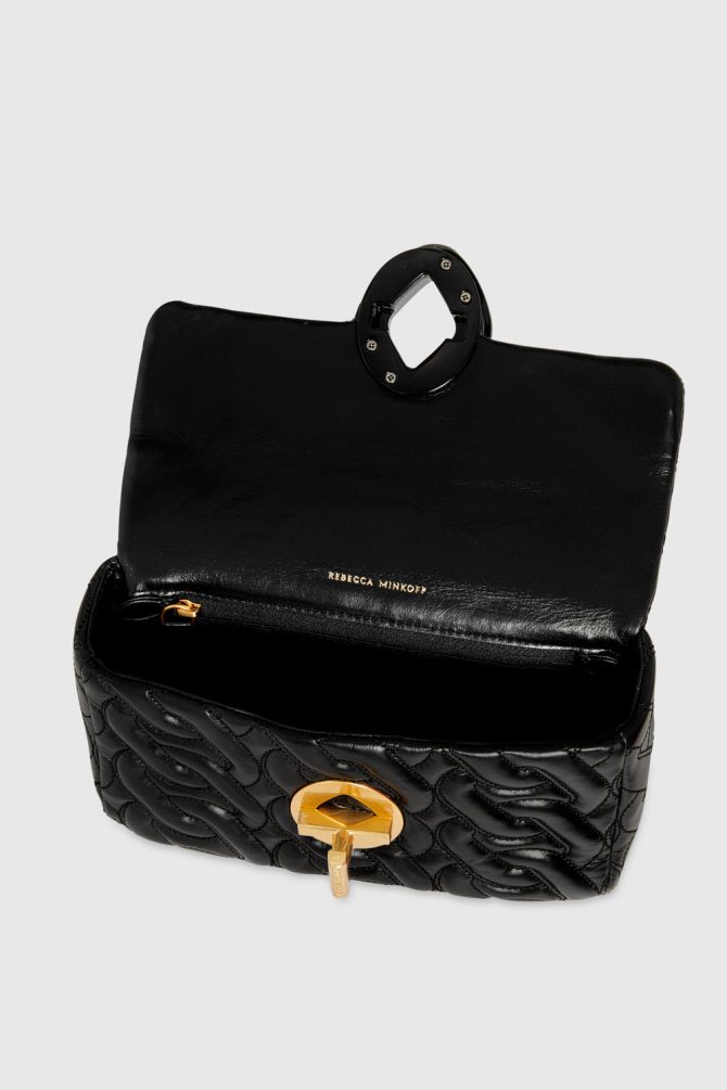 Top Handle Crossbody With Chain Quilt - Image 3