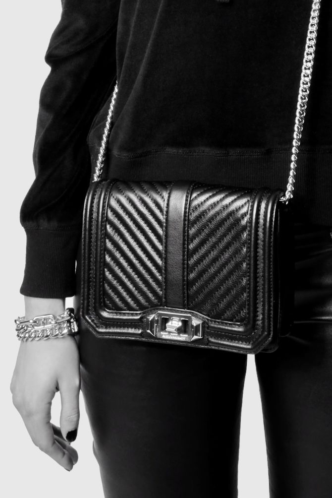 Chevron Quilted Small Love Crossbody - Image 5