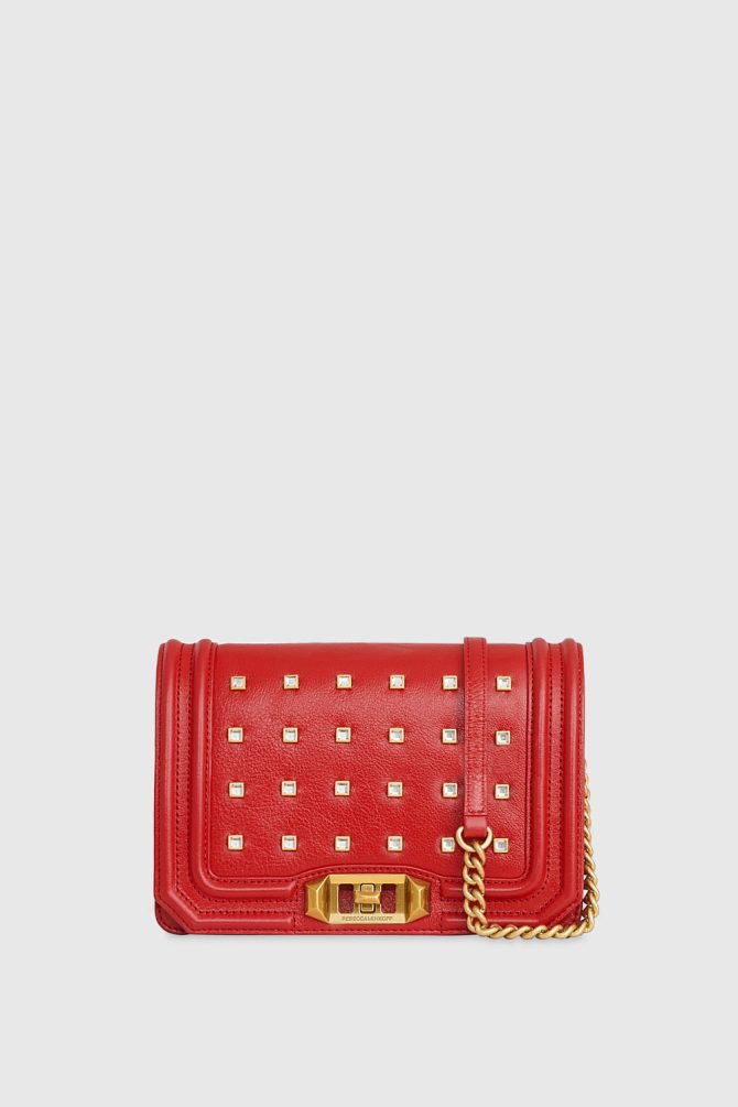 Small Love Crossbody with Square Crystals