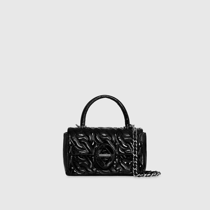 Top Handle Crossbody With Chain Quilt - Image 8