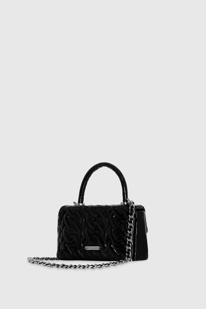 Top Handle Crossbody With Chain Quilt - Image 2