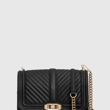 Chevron Quilted Love Crossbody