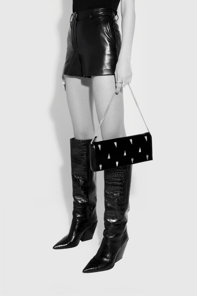 Slim Clutch With Heart Studs - Image 5