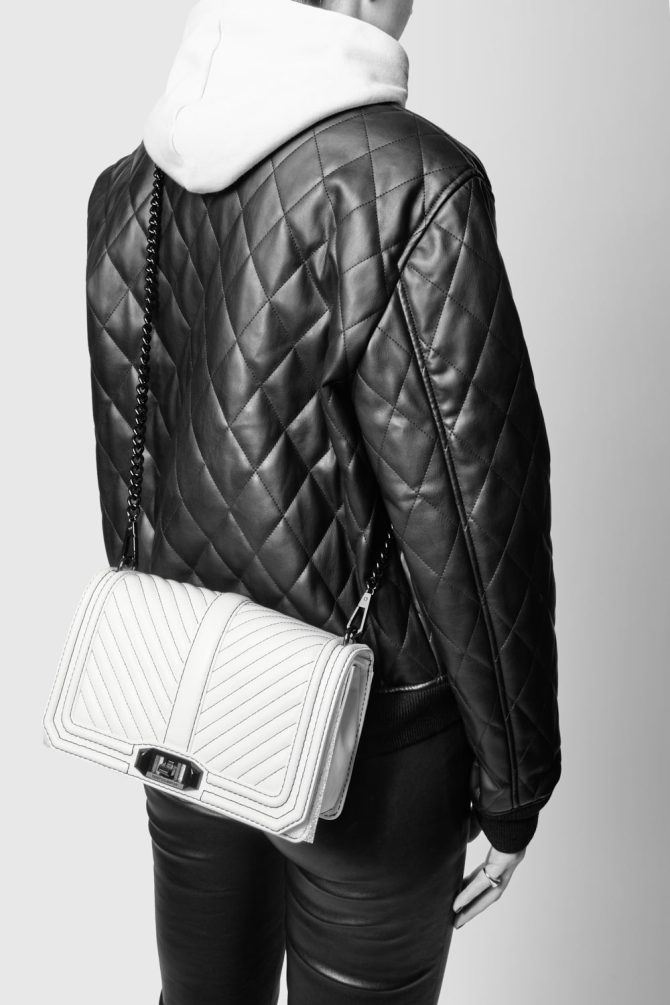 Chevron Quilted Love Crossbody - Image 4