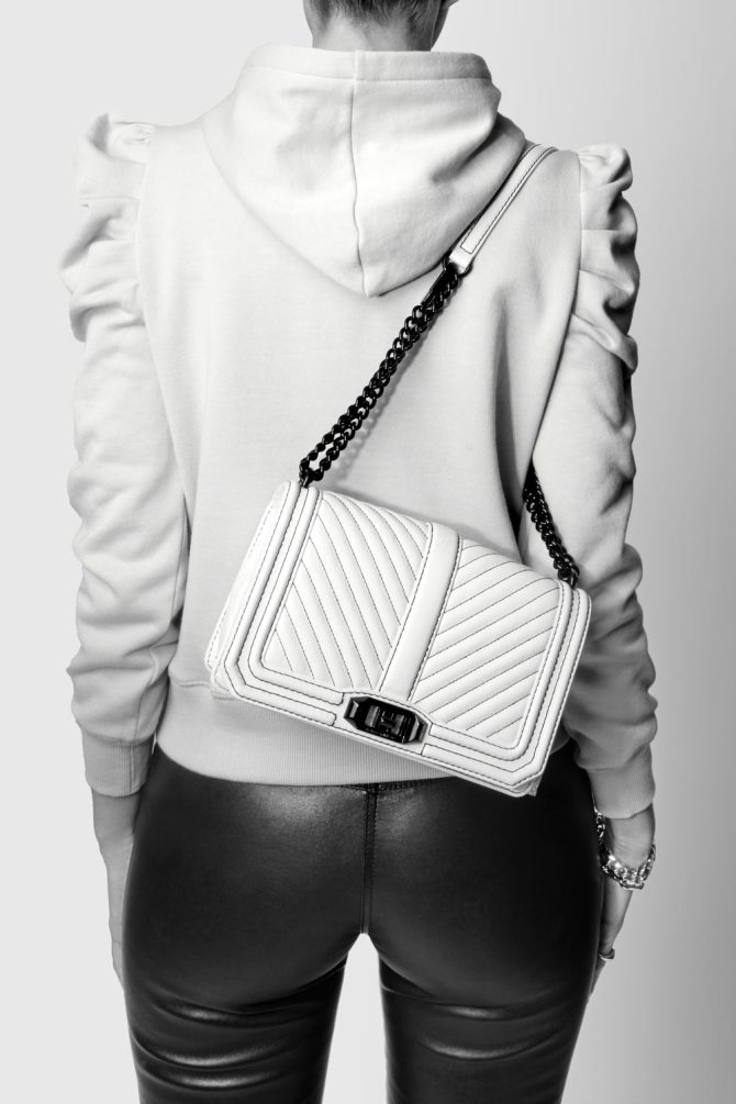 Chevron Quilted Love Crossbody - Image 5