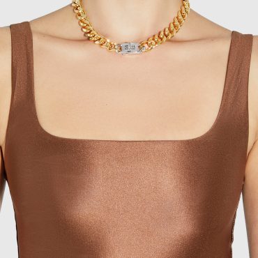 Pad Lock Curb Chain Necklace
