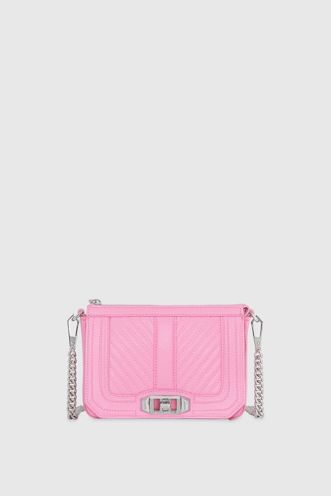 Chevron Quilted Mini Love Crossbody