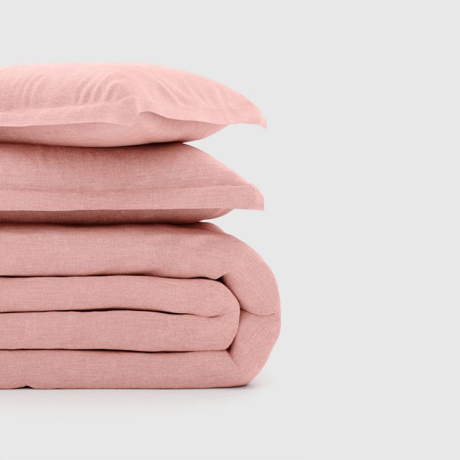 Blush Bamboo/Linen Duvet Set - Image 4