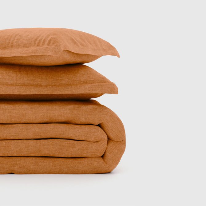 Clay Bamboo/Linen Duvet Set - Image 4