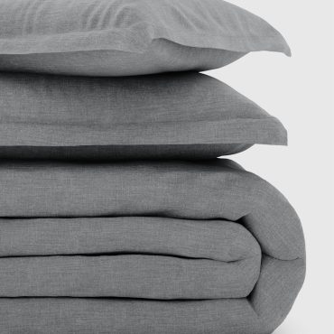 Gray Bamboo/Linen Duvet Set