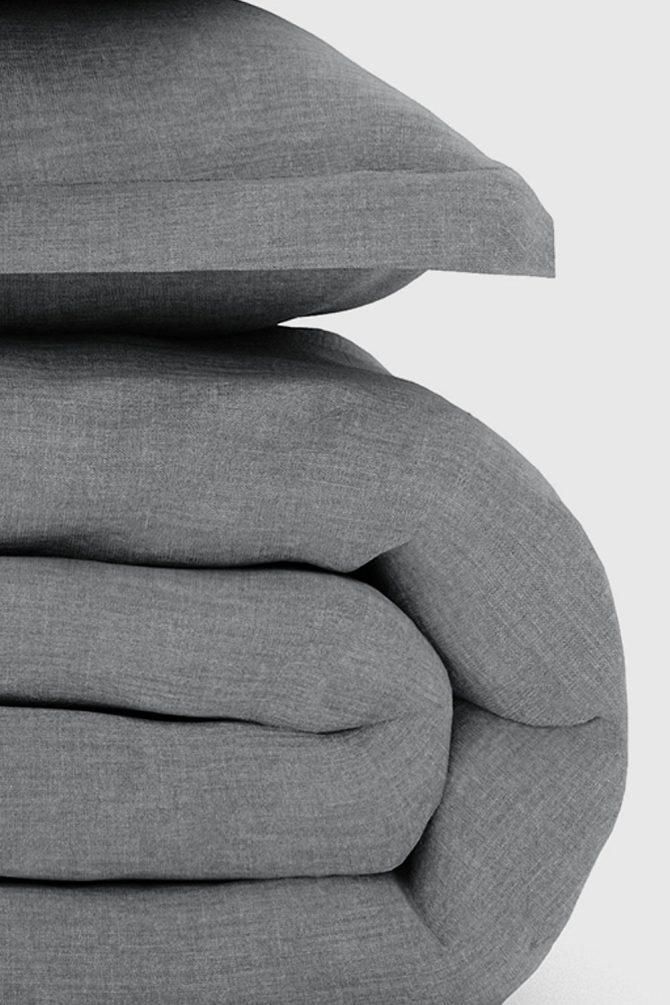 Gray Bamboo/Linen Duvet Set - Image 3