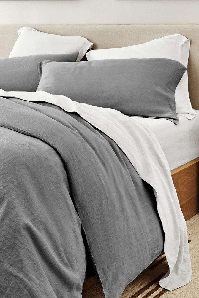 Gray Bamboo/Linen Duvet Set - Image 2