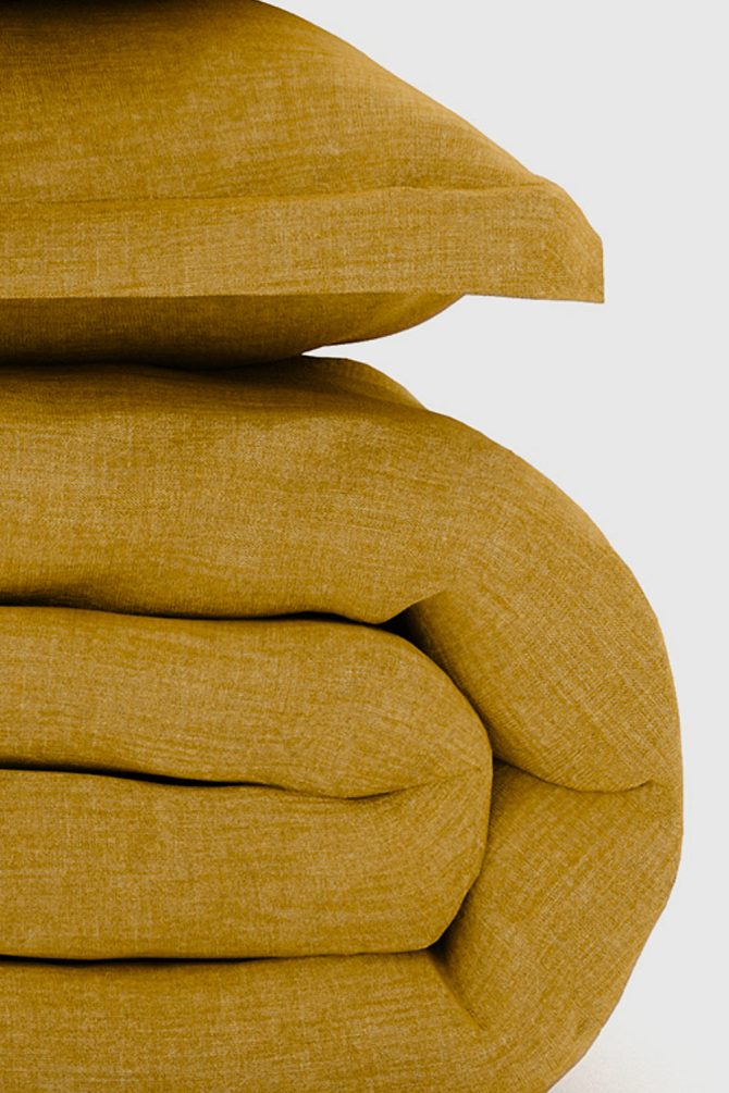 Tumeric Bamboo/Linen Duvet Set - Image 3