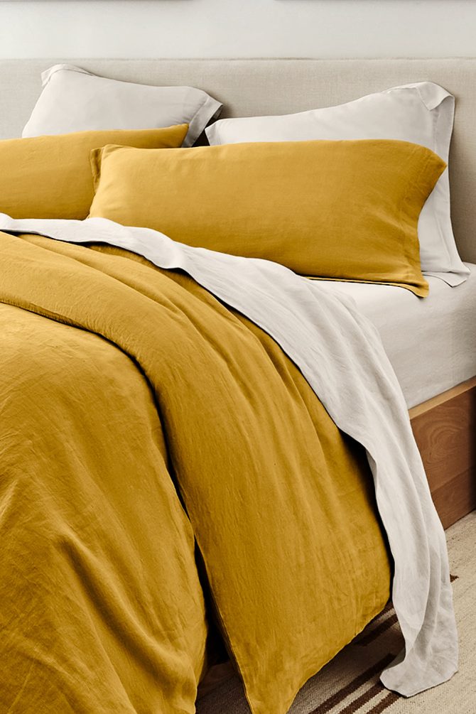 Tumeric Bamboo/Linen Duvet Set - Image 2