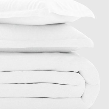 White Bamboo/Linen Duvet Set