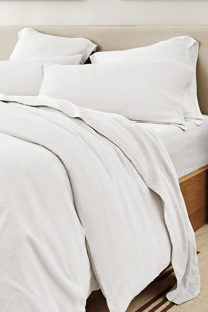 White Bamboo/Linen Duvet Set - Image 2