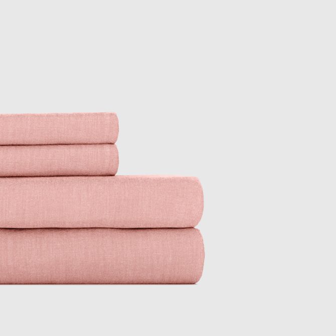 Blush Bamboo/Linen Sheet Set - Image 4