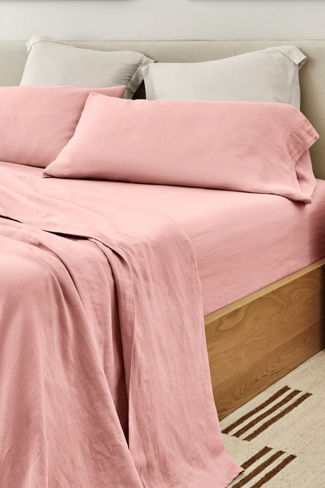 Blush Bamboo/Linen Sheet Set - Image 2