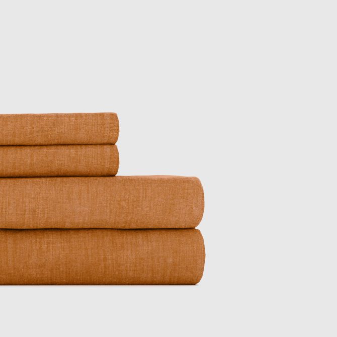 Clay Bamboo/Linen Sheet Set - Image 4