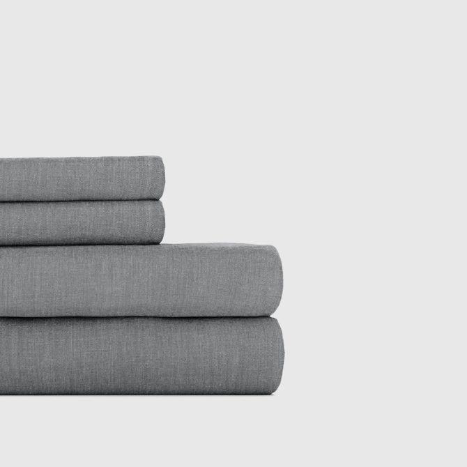 Gray Bamboo/Linen Sheet Set - Image 4