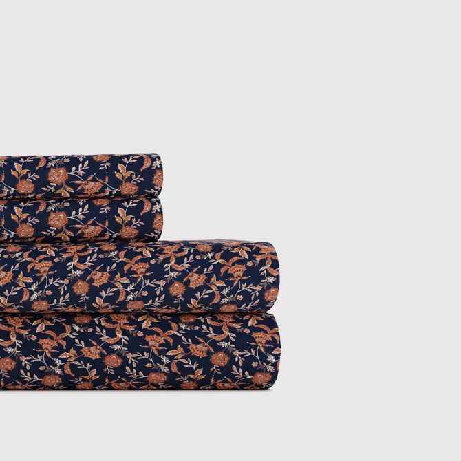 Jacobean Floral 100% Percale Cotton Sheet Set - Image 4
