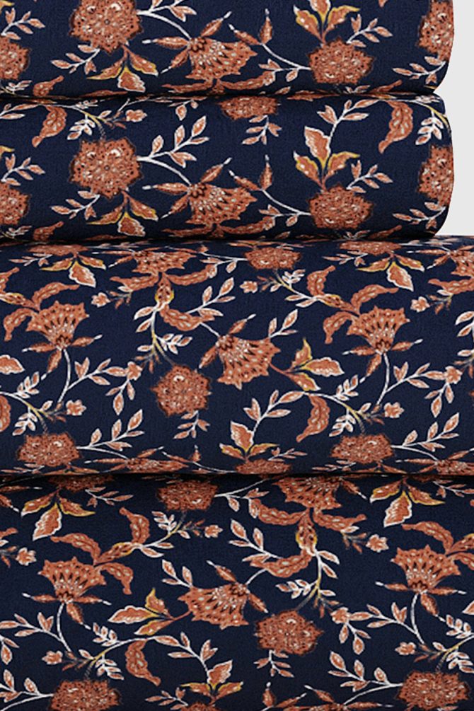 Jacobean Floral 100% Percale Cotton Sheet Set - Image 3