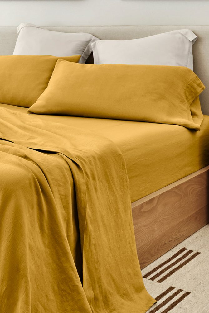 Tumeric Bamboo/Linen Sheet Set - Image 2