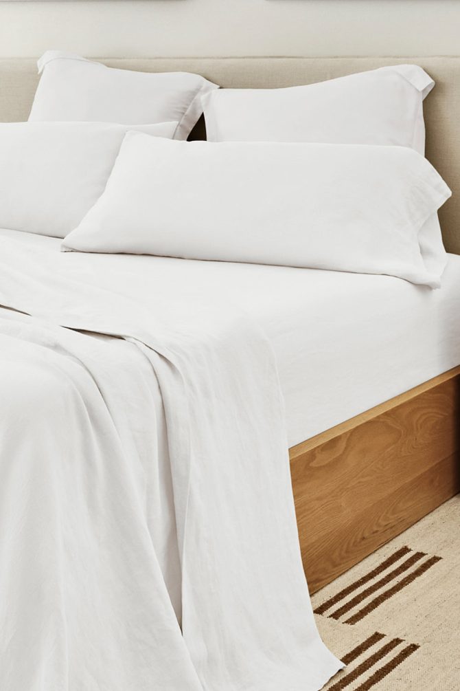 White Bamboo/Linen Sheet Set - Image 2