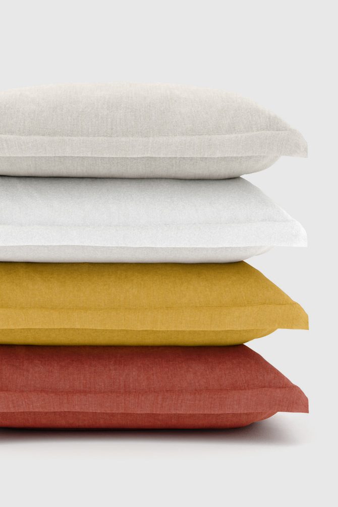 Natural Bamboo/Linen Euro Sham - Image 3