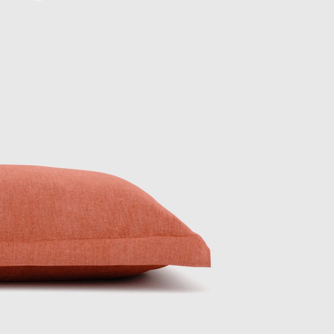 Terracotta Bamboo/Linen Euro Sham - Image 4
