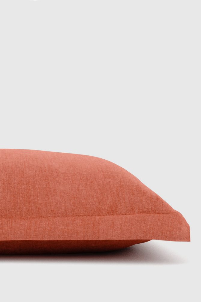 Terracotta Bamboo/Linen Euro Sham