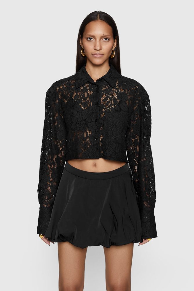 Elizabeth Crop Lace Top