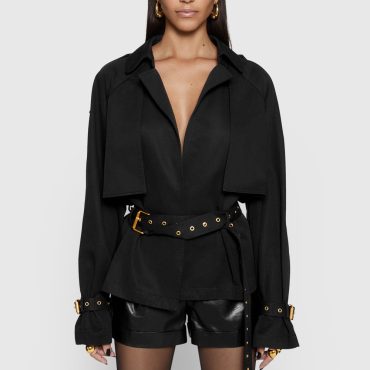 Mia Cropped Trench Coat