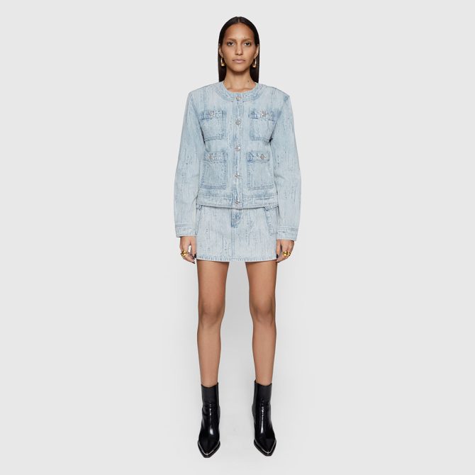 Jodie Denim Mini Skirt - Image 4