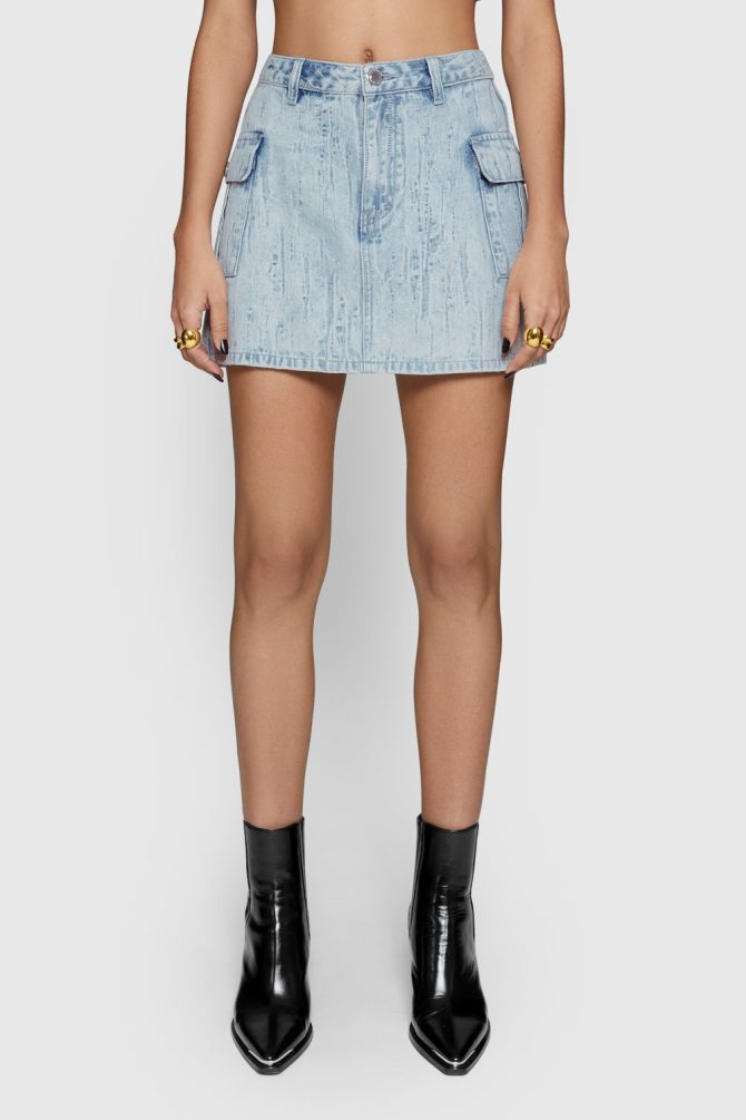 Jodie Denim Mini Skirt - Image 2