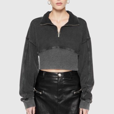 Winnie Acid-Wash Quarter Zip