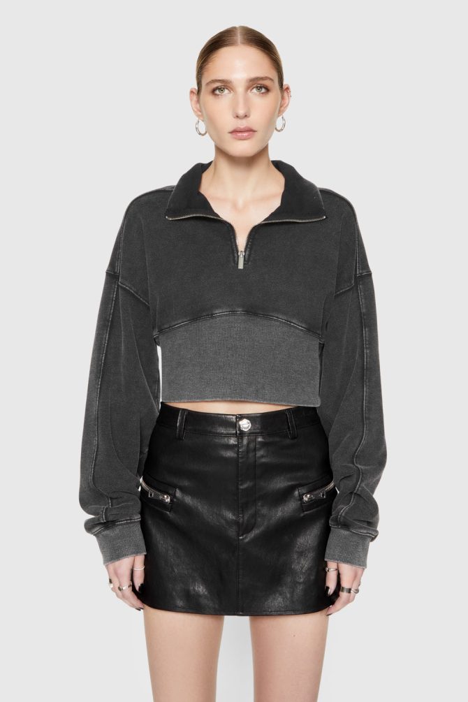 Winnie Acid-Wash Quarter Zip