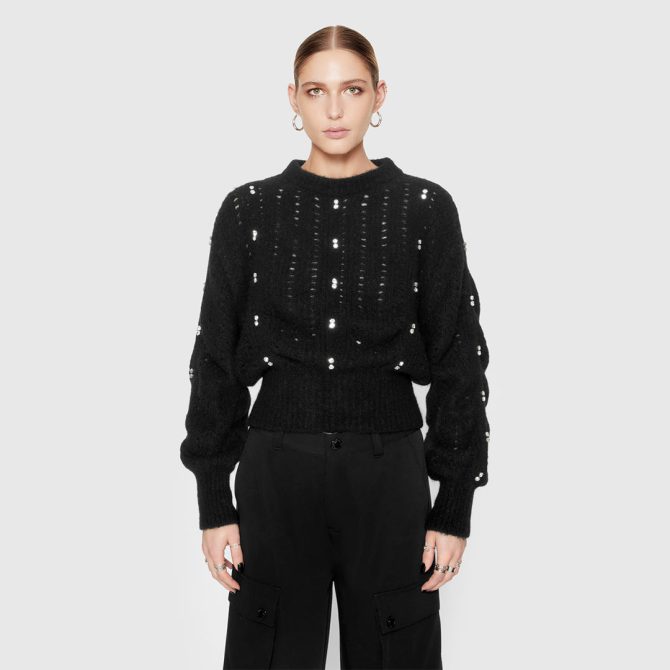Cecilia Crystal Embellished Sweater - Image 4