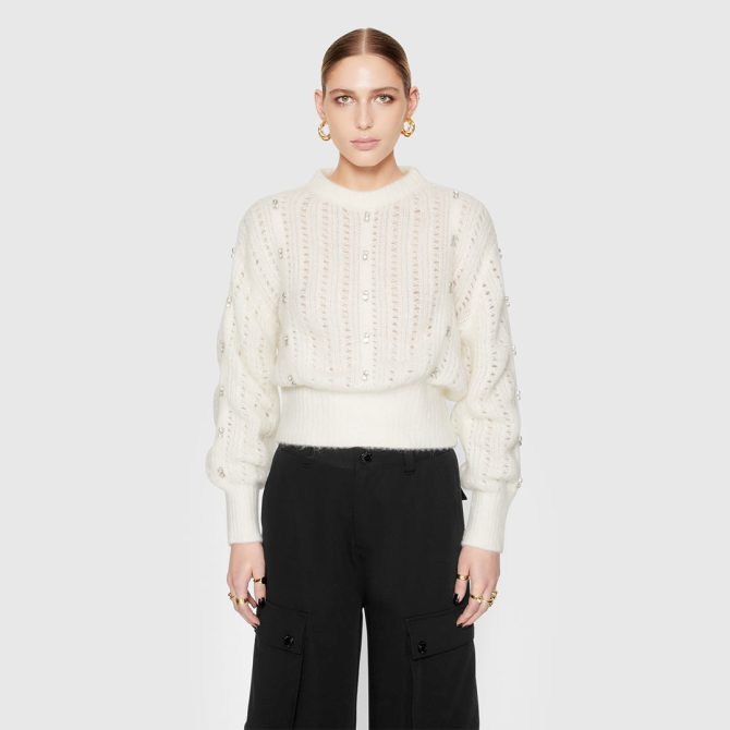 Cecilia Crystal Embellished Sweater - Image 4